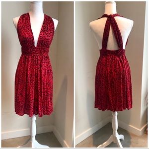 red leopard print dress